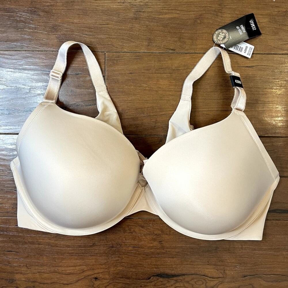 Torrid 42DDD Push-Up Plunge Bra 360 Back Smoothing Nude Strappy NWT